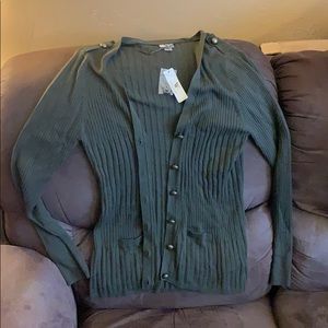 Olive Green Cardigan